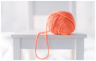 Orange yarn ball